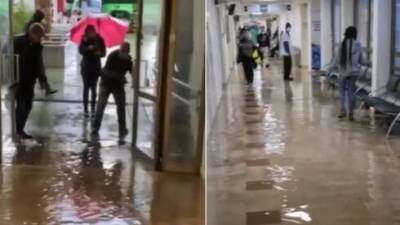 Дождь затопил первый этаж больницы "Бейлинсон", пациенты в потоках воды: видео - vesty.co.il - Израиль - Видео