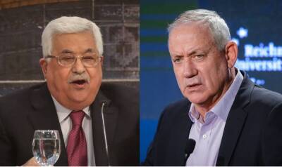 Махмуд Аббас - Беня Ганцу - Лидер ПА заверил министра обороны в том, что «решительно действует», стараясь предотвращать терроризм - 7kanal.co.il - Израиль