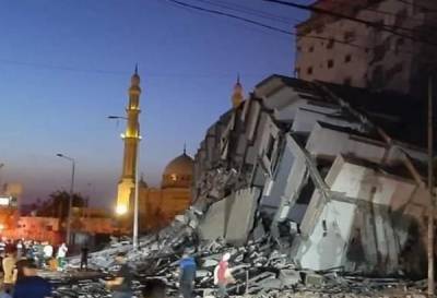 Беня Ганцу - Кохави: ответ на каждую ракету - взорванное здание в Газе - mignews.com - Израиль - Газе