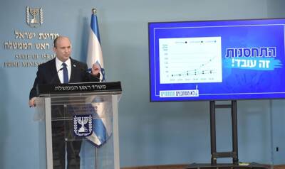 Нафтали Беннет - Премьер-министр Нафтали Беннет созвал пресс-конференцию, чтобы призвать общественность повысить уровень иммунизации - 7kanal.co.il - Израиль