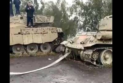 Арабы пытались угнать советский танк Т-34, установленный на Голанских высотах - nashe.orbita.co.il - Израиль