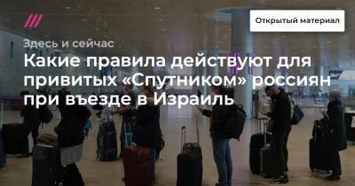Какие правила действуют для привитых «Спутником» россиян при въезде в Израиль - tvrain.ru - Израиль