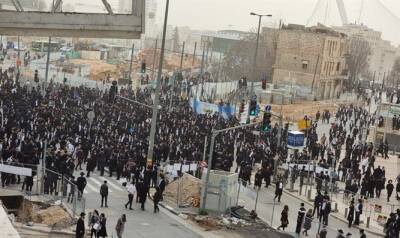 «Иерусалимская фракция» протестует против ареста молодого хареди, который не зарегистрировался для призыва в ЦАХАЛ - 7kanal.co.il - Иерусалим