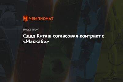 Одед Каташ согласовал контракт с «Маккаби» - championat.com - Израиль - Греция - Санкт-Петербург