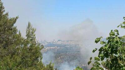 Сильный пожар в Иерусалимских горах: огонь бушует возле Мевасерет-Циона - vesty.co.il - Израиль - Иерусалим - Огонь