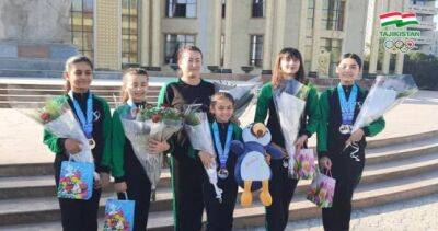 Юные таджикские гимнастки завоевали 5 медалей на турнире в Казахстане - dialog.tj - Израиль - Россия - Армения - Таджикистан - Казахстан - Узбекистан - Актау