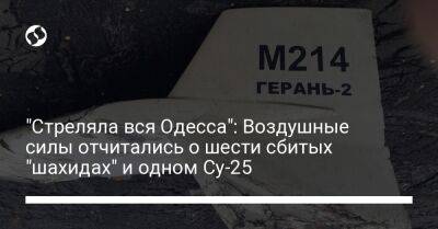 "Стреляла вся Одесса": Воздушные силы отчитались о шести сбитых "шахидах" и одном Су-25 - liga.net - Израиль - Россия - Иран - Украина - Одесса