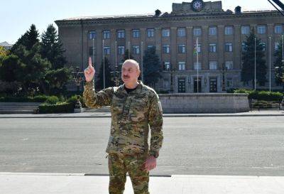 Ильхам Алиев - Алиев - Президент Ильхам Алиев: Сегодня мы находимся в центре Ханкенди, под флагом Азербайджана, это – историческое событие - trend.az - Азербайджан - Президент - Ханкенди