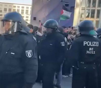 В Берлине палестинскую демонстрацию разогнали водометами - mignews.net - Германия - Франция - Берлин