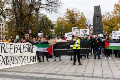 В Вильнюсе более ста человек прошли в молчаливом шествии в солидарность с палестинцами - obzor.lt - Израиль - Палестина - Лондон - Литва - Вильнюс - Париж - Рим