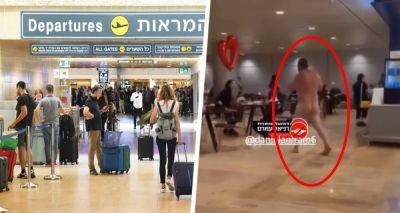 Турист разделся догола в аэропорту и напал на пассажиров - tourprom.ru - Израиль - Тель-Авив - Сша