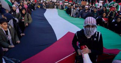 В Лондоне сотни тысяч демонстрантов вышли на пропалестинский марш: задержаны более 100 человек (ВИДЕО) - dsnews.ua - Израиль - Палестина - Украина - Лондон - Англия - London