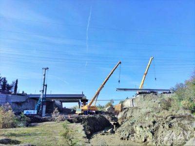 Продолжается строительство моста через реку Гудьялчай (ФОТО) - trend.az - Россия - район Хачмазский