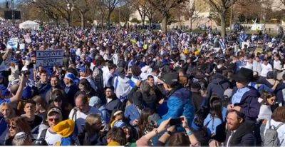 Ричи Торрес - Сотни тысяч человек пришли на демонстрацию поддержки Израиля в Вашингтоне - mignews.net - Израиль - Сша - Вашингтон - Washington - Вашингтон