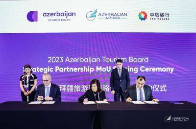 AZAL, Азербайджанское Бюро по туризму и China Tourism Group подписали трехсторонний меморандум о взаимопонимании (ФОТО) - trend.az - Китай - Азербайджан - Пекин