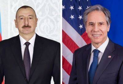 Энтони Блинкен - Ильхам Алиев - Энтони Блинкен позвонил Президенту Ильхаму Алиеву - trend.az - Сша - Азербайджан - Президент