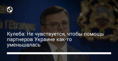 Дмитрий Кулеб - Кулеба: Не чувствуется, чтобы помощь партнеров Украине как-то уменьшалась - liga.net - Израиль - Россия - Германия - Украина - Киев