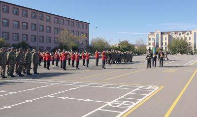 Ильхам Алиев - Гейдар Алиев - В Отдельной общевойсковой армии состоялась очередная церемония выпуска (ВИДЕО) - trend.az - Азербайджан