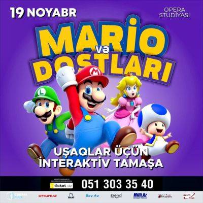 "Марио и друзья": самый узнаваемый персонаж компьютерных игр в Баку - trend.az - Баку - Баку