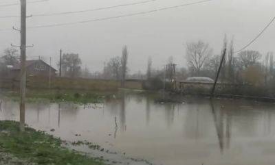 В селах Хачмаза сель затопила улицы и дворы (ФОТО) - trend.az - район Хачмазский