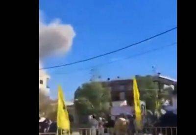 Видео: ЦАХАЛ нанес удар в момент похорон боевика Хизбаллы - mignews.net - Израиль - Ливан