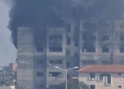 Мощный удар по зданию в Хан-Юнис: видео последствий - mignews.net - Израиль