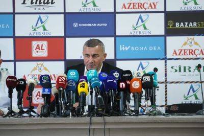 Ильхам Алиев - Гурбан Гурбанов - Гурбанов - Я очень рад, что мы находимся на стадионе Ханкенди - Гурбан Гурбанов - trend.az - Азербайджан