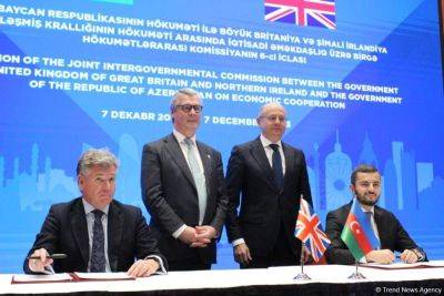Парвиз Шахбазов - Малкольм Оффорд - Азербайджан - Азербайджан и Великобритания подписали протокол заседания Совместной комиссии по экономическому сотрудничеству - trend.az - Англия - Азербайджан