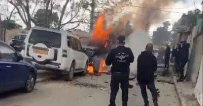 Водитель погиб: в израильском городе Лод взорвался заминированный автомобиль (видео) - focus.ua - Израиль - Украина - Лод - Видео