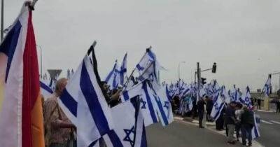 Йоав Галант - В Израиле продолжаются демонстрации против судебной реформы, на автодорогах образовались большие заторы - cursorinfo.co.il - Израиль - Тель-Авив