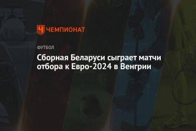 Сборная Беларуси сыграет матчи отбора к Евро-2024 в Венгрии - championat.com - Израиль - Швейцария - Сербия - Белоруссия - Венгрия - Будапешт - Косово