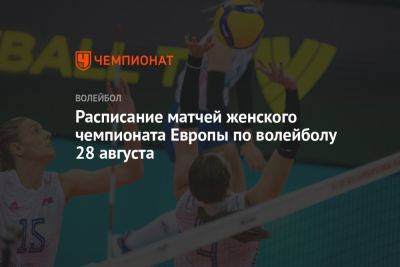 Расписание матчей женского чемпионата Европы по волейболу 28 августа - championat.com - Германия - Украина - Италия - Сербия - Швеция - Бельгия - Эстония - Чехия - Европы