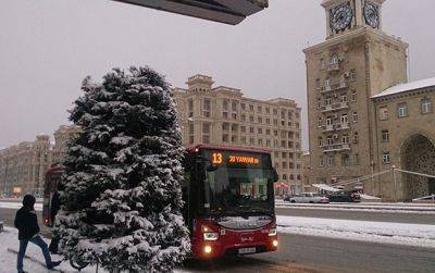 В Баку выпал первый снег (ВИДЕО) - trend.az - Азербайджан - Баку