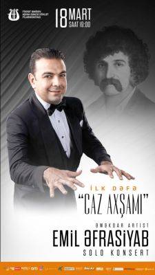 Эмиль Афрасияб - Вагиф Мустафазаде - В Гяндже пройдет вечер джаза Эмиля Афрасияба, посвященный памяти Вагифа Мустафазаде - trend.az - Азербайджан