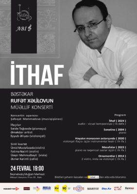 В Международном центре мугама состоится авторский концерт композитора Руфата Халилова "Ithaf" - trend.az - Германия - Азербайджан - Баку