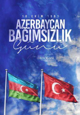 Ильхам Алиев - Реджеп Тайип Эрдоган - Президент Турции поздравил Азербайджан с Днем восстановления независимости - trend.az - Турция - Азербайджан - Президент
