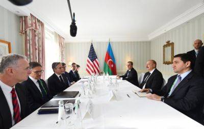 Ильхам Алиев - Энтони Блинкеный - Президент Ильхам Алиев встретился в Мюнхене с Энтони Блинкеном (ФОТО) - trend.az - Сша - Азербайджан - Президент