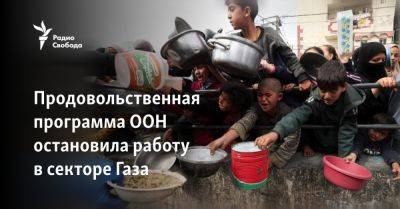 Синди Маккейн - Продовольственная программа ООН приостановила работу в секторе Газа - svoboda.org - Хамас