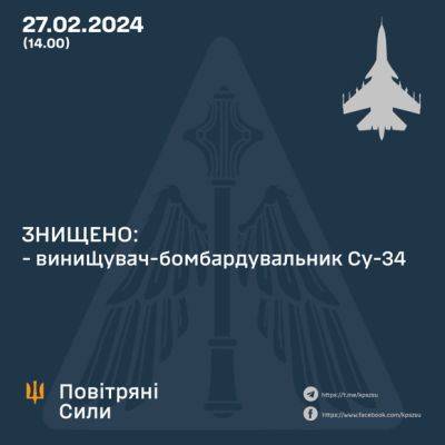 Николай Олещук - Второй пошел: ВСУ сбили еще один российский истребитель Су-34 - mignews.net - Россия