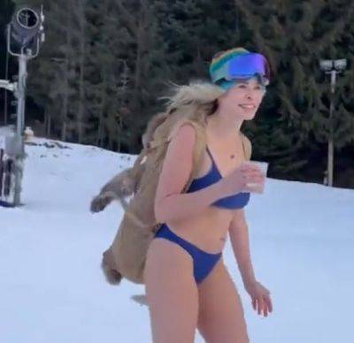 Американская актриса Челси Хэндлер: в бикини на лыжах с двумя собаками - mignews.net - Сша
