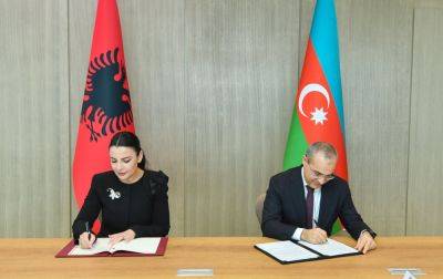 Микаил Джаббаров - Ровшан Наджаф - Азербайджан и Албания подписали соглашение об экономическом сотрудничестве (ФОТО) - trend.az - Азербайджан - Албания
