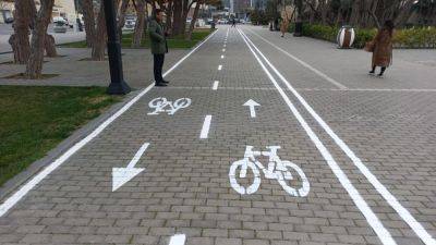На территории Бакинского бульвара начата прокладка велосипедных дорожек - trend.az - Азербайджан - Баку