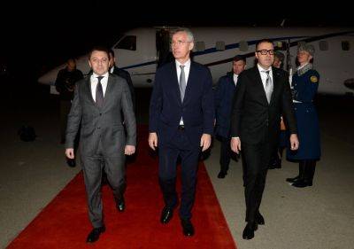 Гейдар Алиев - Йенс Столтенберг - Эльнур Мамедов - Генеральный секретарь НАТО прибыл с официальным визитом в Азербайджан (ФОТО) - trend.az - Азербайджан