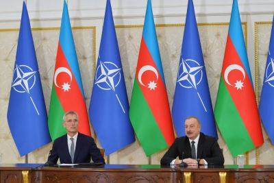 Ильхам Алиев - Йенс Столтенберг - Президент Ильхам Алиев - Президент Ильхам Алиев и генеральный секретарь НАТО выступили с заявлениями для прессы (ФОТО/ВИДЕО) - trend.az - Азербайджан - Афганистан - Брюссель - Косово - Президент