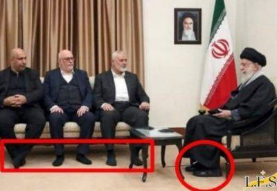 Али Хаменеи - Исмаил Ханийе - Лидеры седьмого сорта: Исмаил Ханийе на встрече с Хаменеи в носках - mignews.net - Иран - Хамас