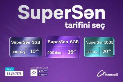 Больше интернета, больше звонков внутри сети и больше возможностей в тарифе «SuperSen»! (ВИДЕО) - trend.az