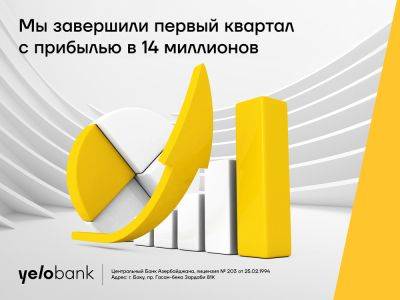 Yelo Bank завершил первый квартал с чистой прибылью в 14 миллионов манатов - trend.az