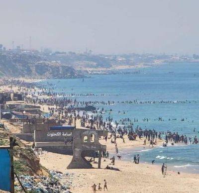 Палестинцы совершенно спокойно заполонили пляжи Газы: видео - mignews.net