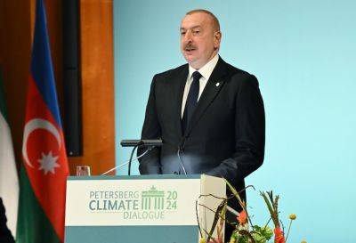 Ильхам Алиев - Президент Ильхам Алиев - Президент Ильхам Алиев: Страны, богатые природными ресурсами, газом и нефтью, должны быть лидерами в борьбе с изменением климата - trend.az - Азербайджан - Берлин - Президент