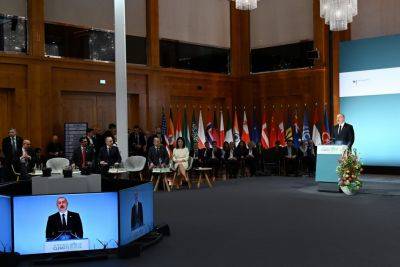 Ильхам Алиев - Анналена Бербок - Олаф Шольц - Президент Ильхам Алиев - Президент Ильхам Алиев принял участие в Сегменте высокого уровня «15-го Петерсбергского климатического диалога» в Берлине (ФОТО/ВИДЕО) - trend.az - Германия - Азербайджан - Берлин - Президент